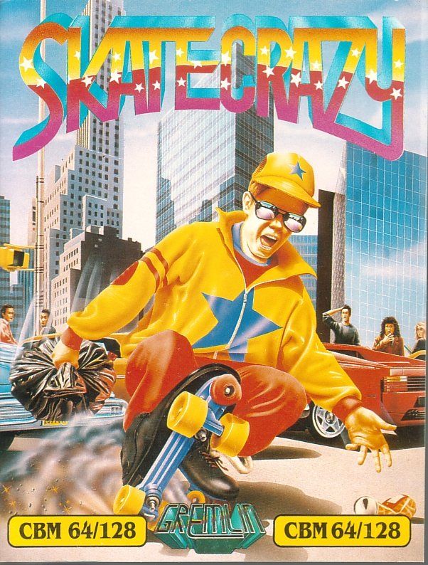 Skate Crazy box art for Commodore 64